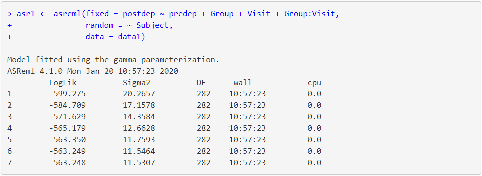 least square means asreml